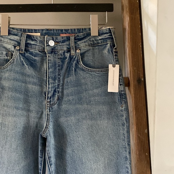 ANTHROPOLOGIE PILCRO THE VINTAGE STRAIGHT JEANS DENIM RAW HEM 29 NEW - Picture 4 of 9